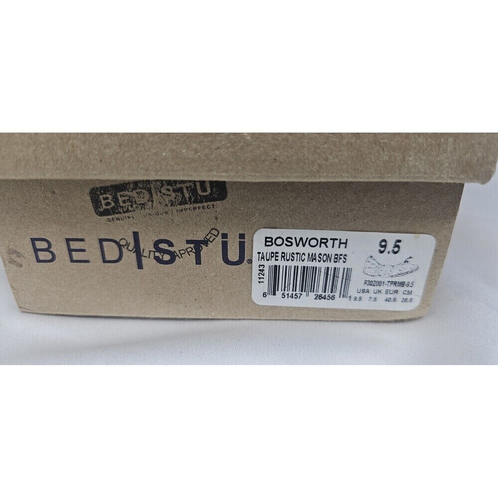 Bed Stu Women's Bosworth Taupe Rustic Mason Ballet Leather Flats Size 9.5 NIB - Picture 2 of 16